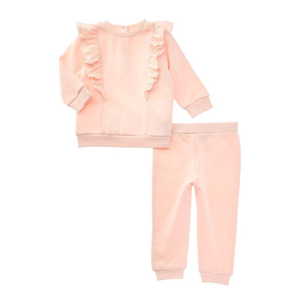 Little Me Girls  Sweatshirt Set, Pink